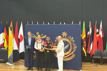 Col Prateek Roy Getting the Award