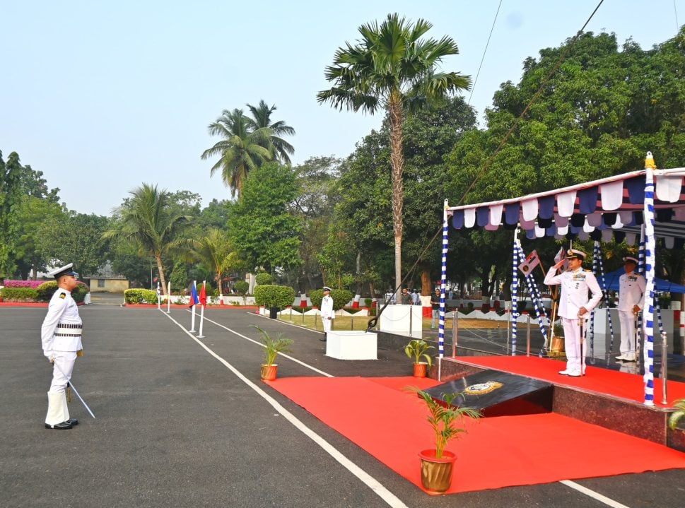 Commodore Kartik Murthy Saluting