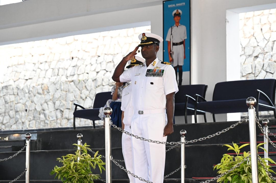Commodore Subhal Nathan Saluting
