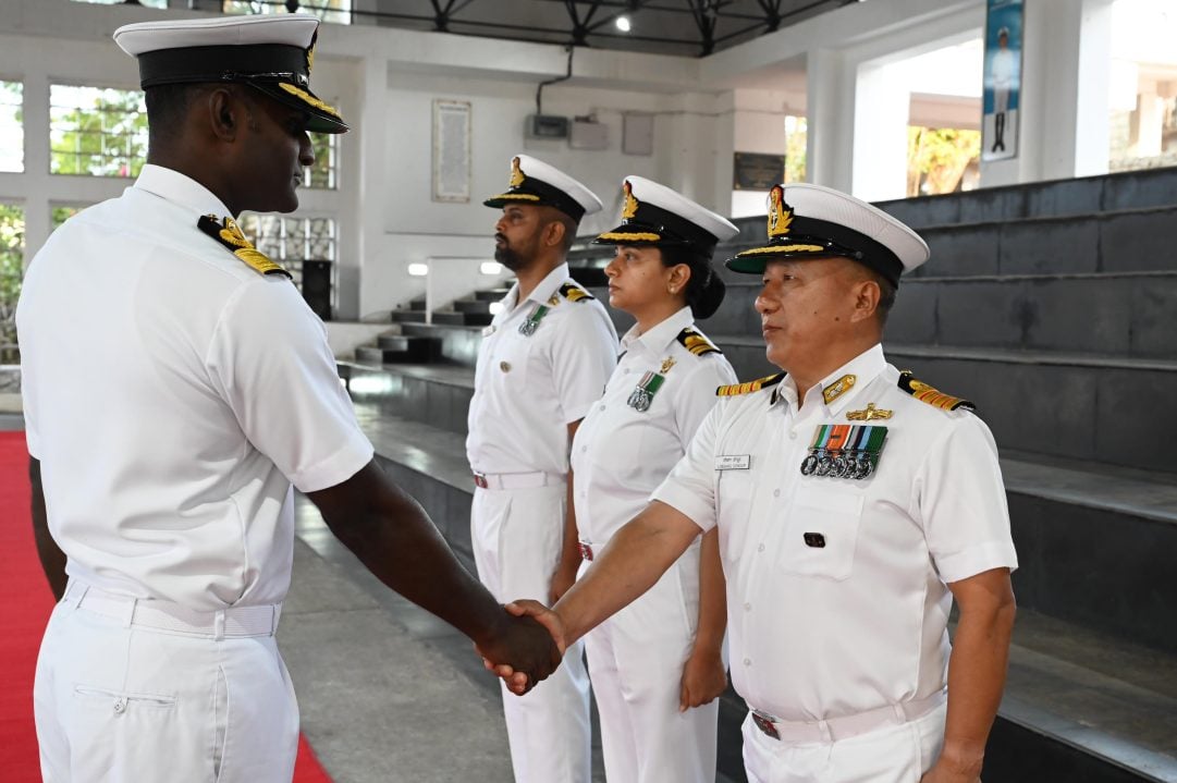 Commodore Subhal Nathan Shaking Hands