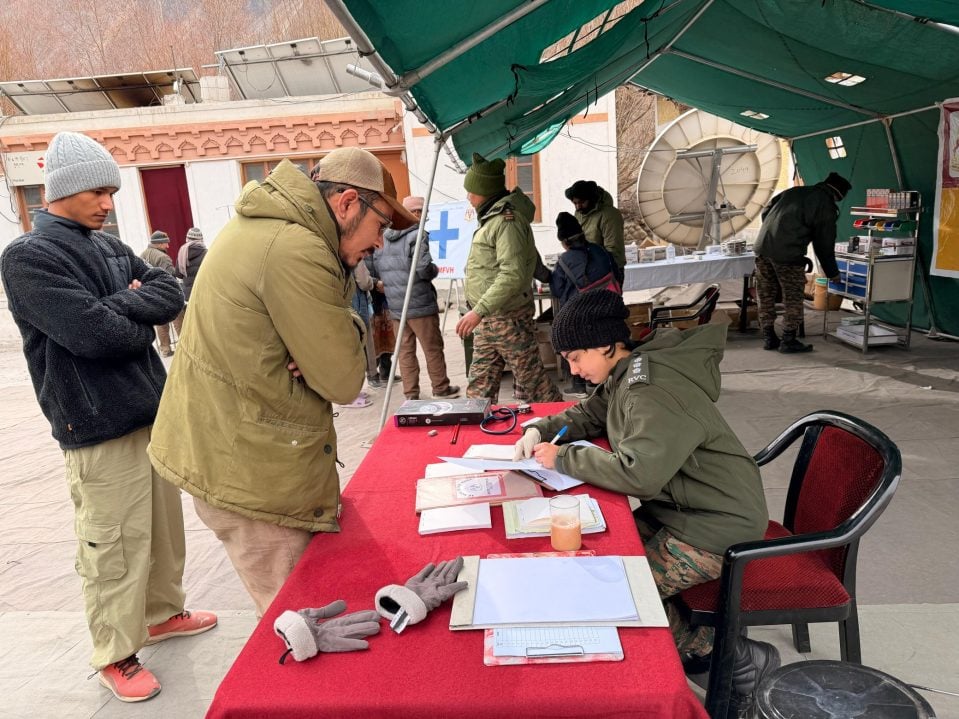 Lady Officer at Medical Camp
