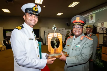 Lt Cdr Aayush Kishan Getting Award