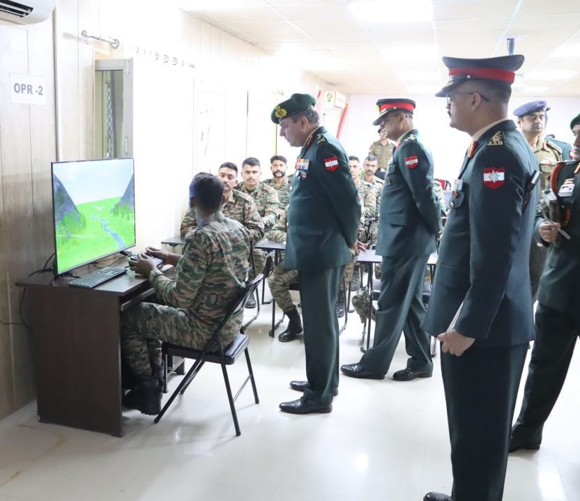 Lt Gen AVS Rathee Reviewing