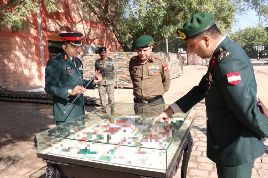 Lt Gen AVS Rathee While Reviewing