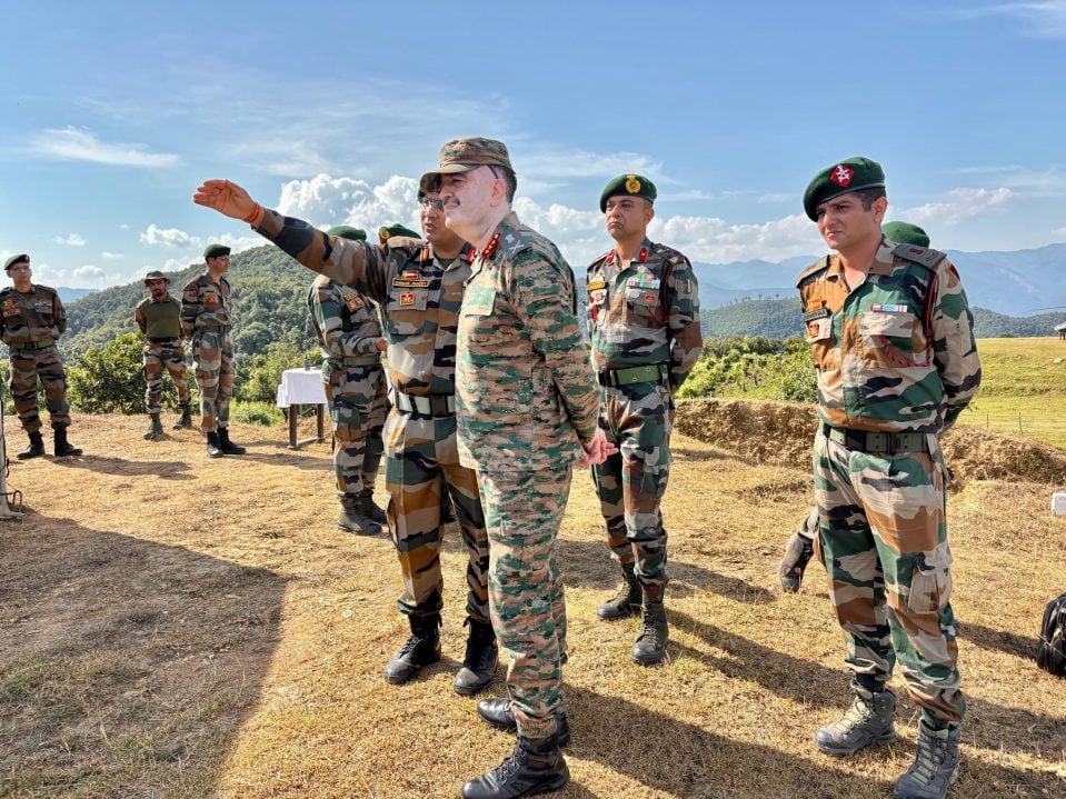 Lt Gen Abhijit S Pendharkar Reviewing