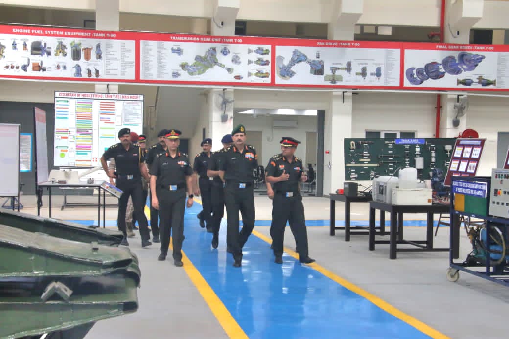 Lt Gen Devendra Sharma Reviewing