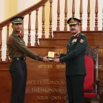 Lt Gen Nagendra Singh Giving Award