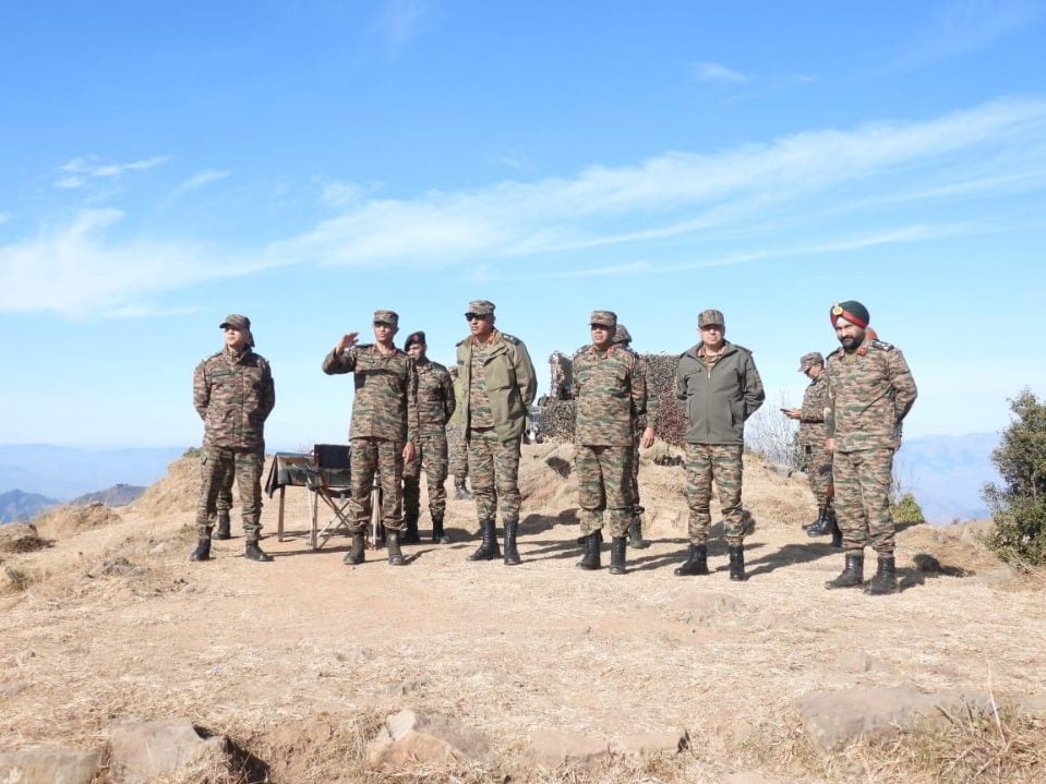 Lt Gen Pratik Sharma Reviewing