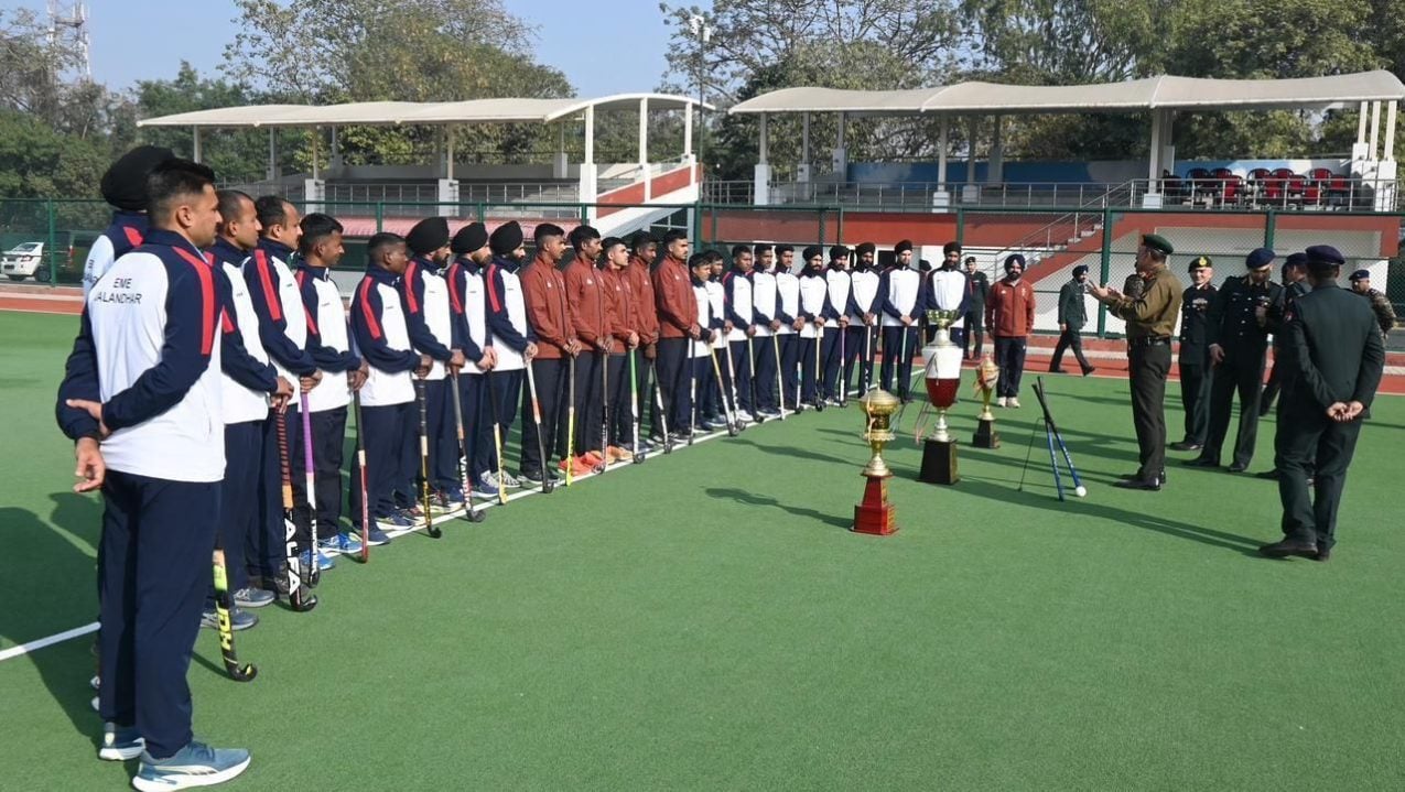 Lt Gen Rajiv Kumar Sahni Reviewing Talking with Other Officers