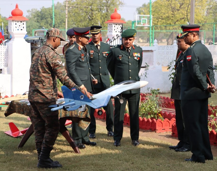 Lt Gen Rathee Reviewing