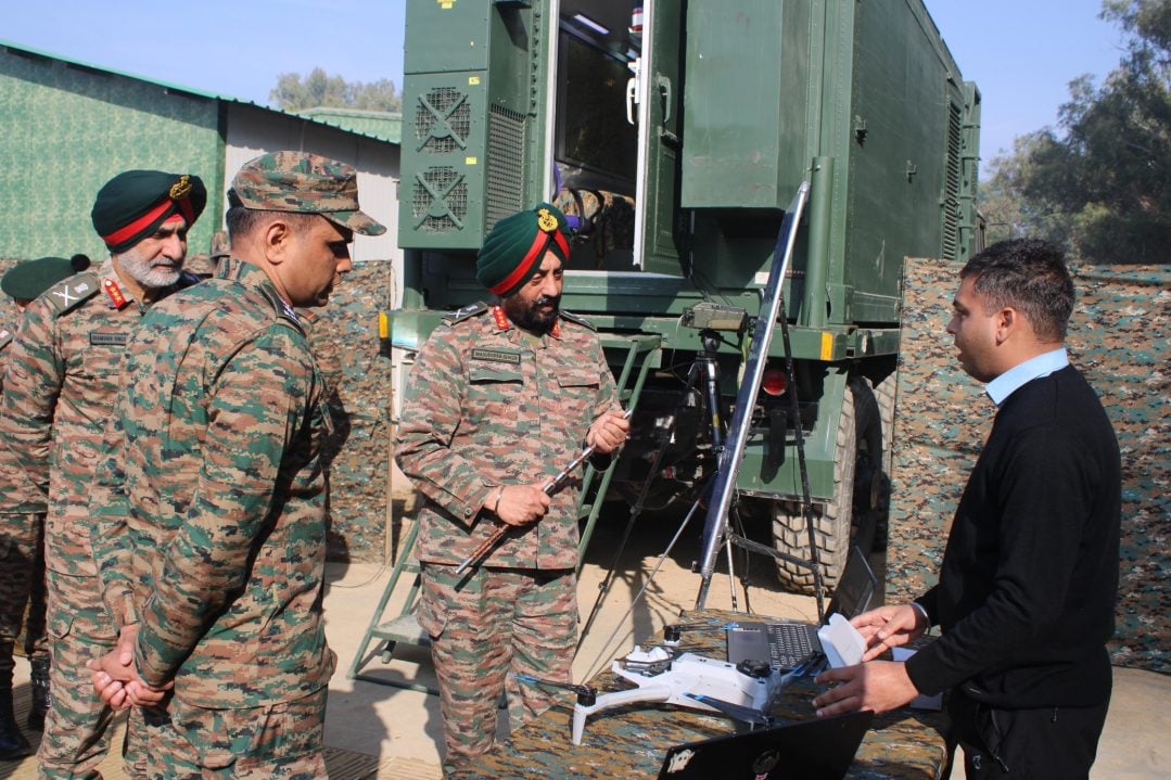 Lt Gen Singh Reviewing