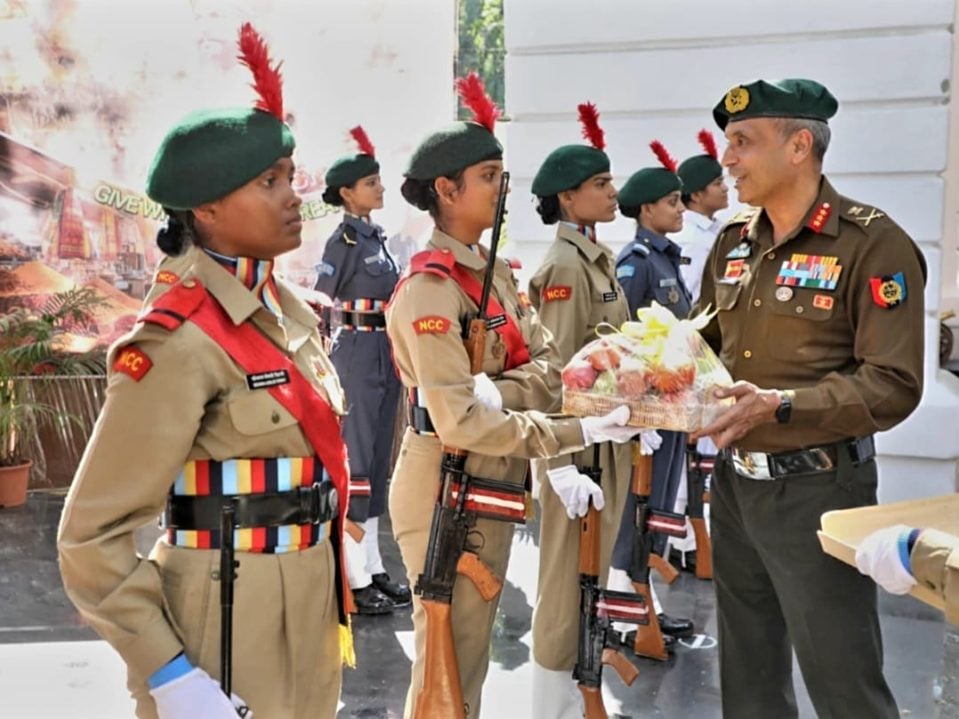 Lt Gen Vats Interacting with Female Cadets
