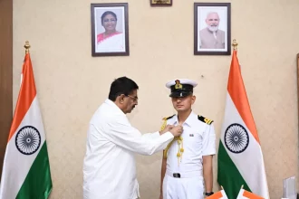 Lt Harshit Deo with Governor of Odisha