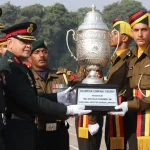 Maj Gen Duggal Giving Trophy