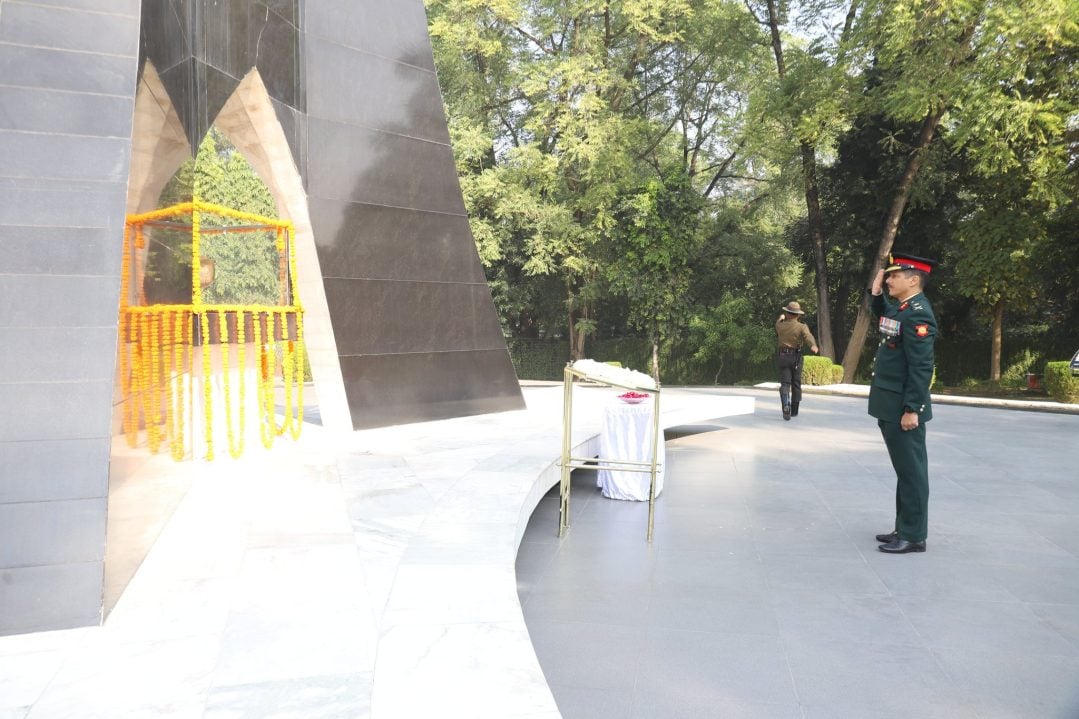 Maj Gen Kukrety Saluting