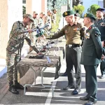 Maj Gen Naveen Mahajan Reviewing
