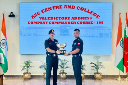 Major Abhinendra Kumar Singh Getting Award