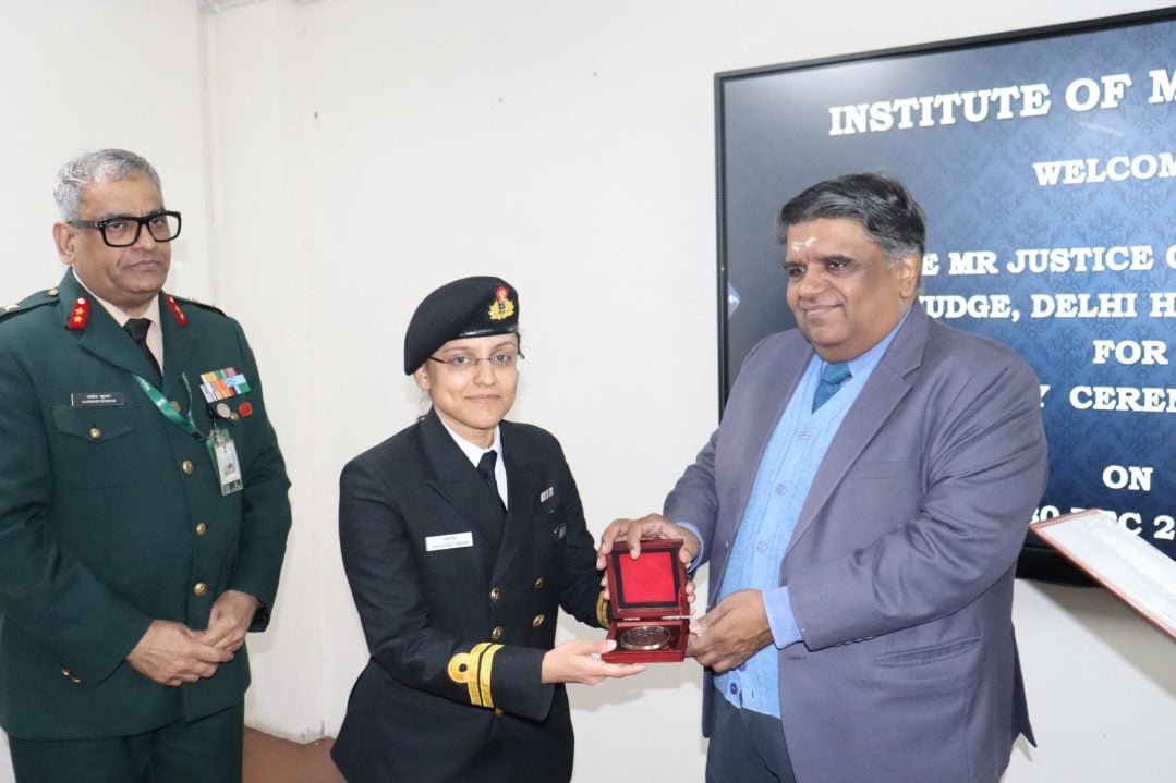 Officer Getting Medal