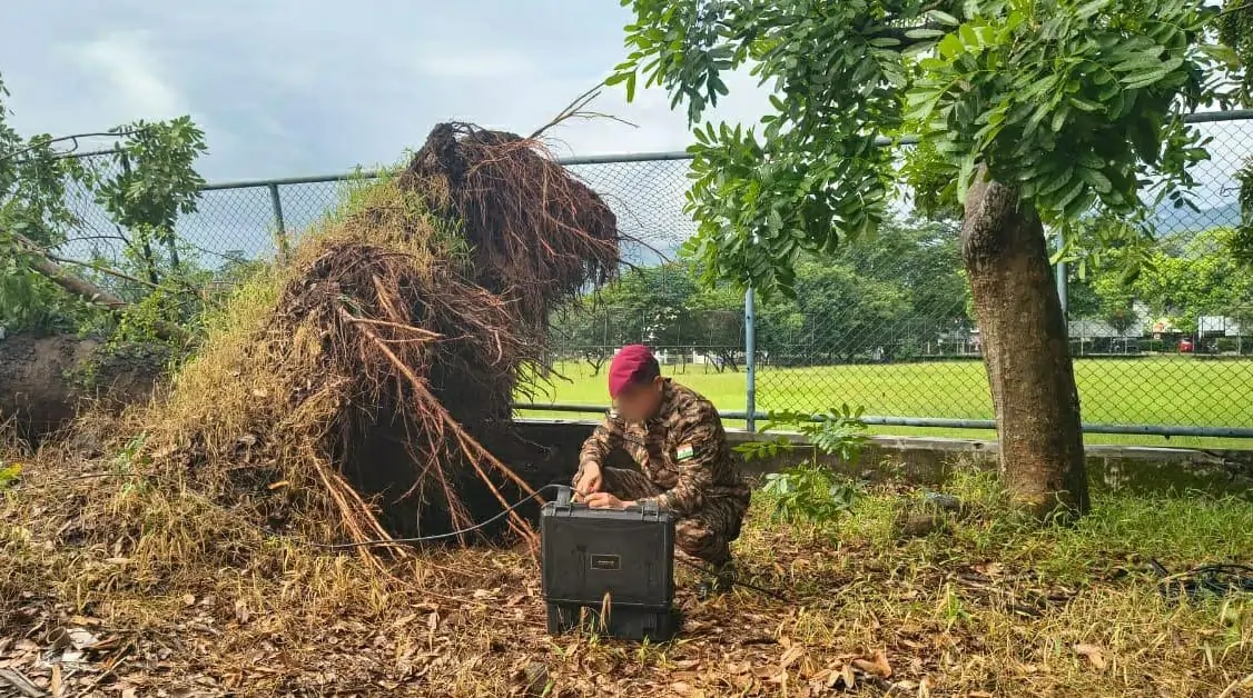 Officer Restoring Connectivity