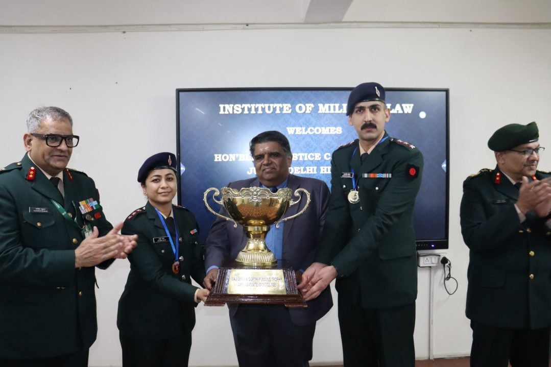 Officers Getting Trophy