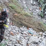 Soldier Going Down the Cliff