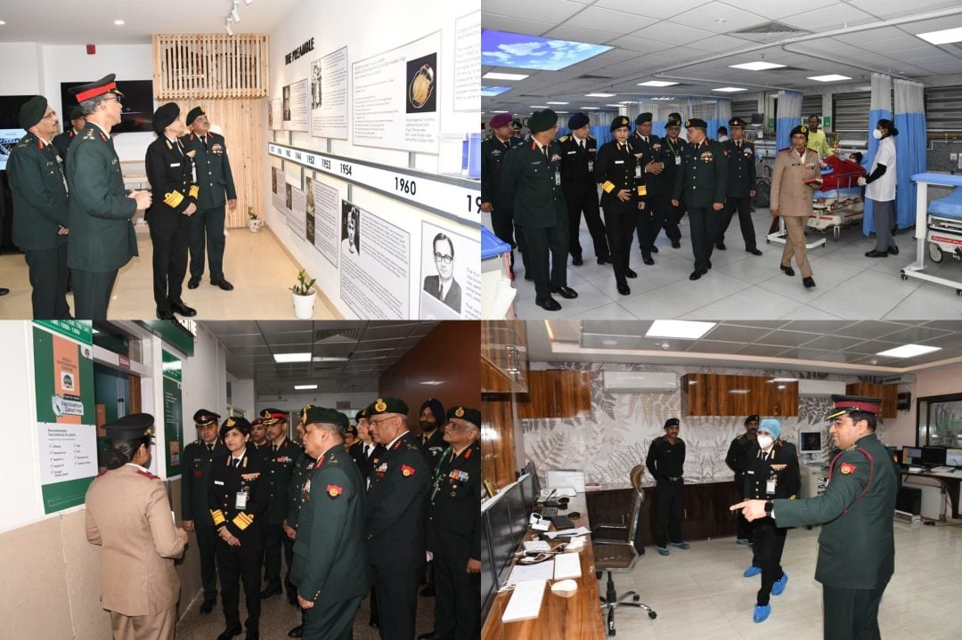 Surg Vice Admrial Sarin Reviewing