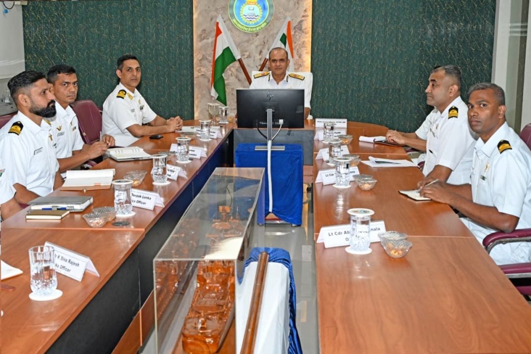 Vice Admiral Bhalla With Other Officers