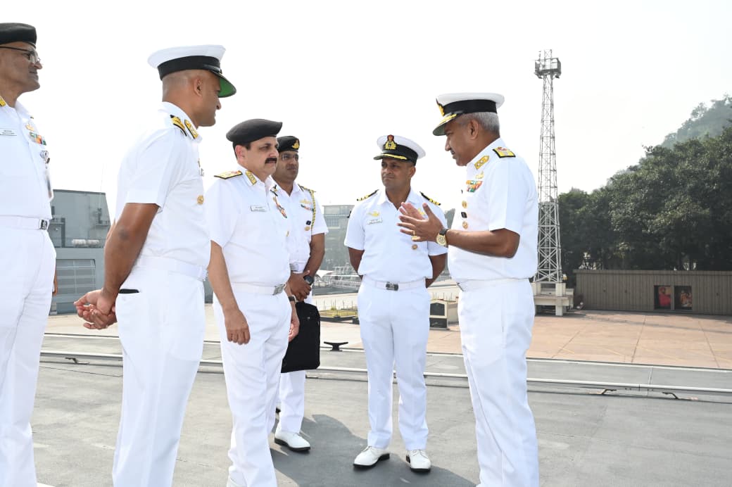 Vice Admiral Sanjay Vatsayan and Other Officers