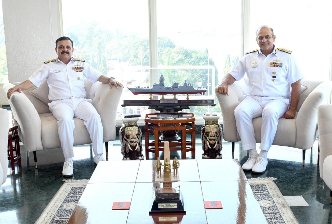 Vice Admiral Sanjay Vatsayan with Officer