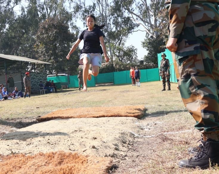 Woman Doing Long Jump