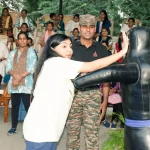 Woman Learning Self Defence
