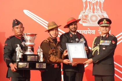 Lt Gen Manoj Kumar Katiyar Congratulates 14 GTC Pipes & Drums Band on Republic Day 2026 Achievement