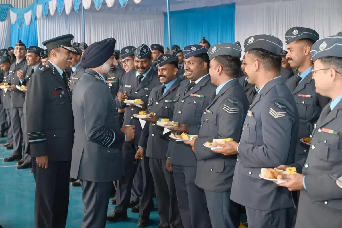 Air Chief Marshal AP Singh with Officers