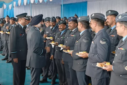 Air Chief Marshal AP Singh with Officers