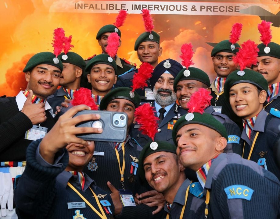 Air Force Chief Taking Selfie