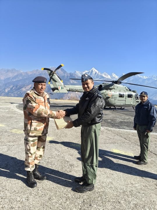 Air Marshal B Manikantan Shaking Hands