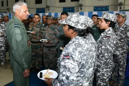 Air Marshal Surat Singh Interacting