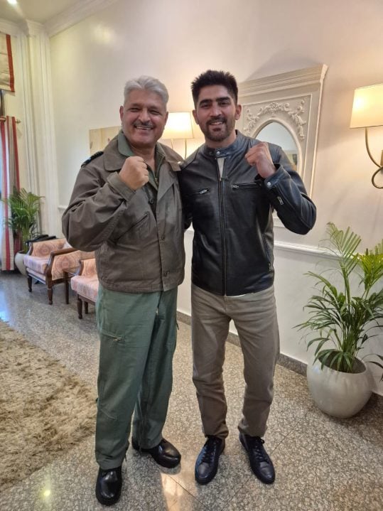 Air Marshal Surat Singh and Vijender Singh