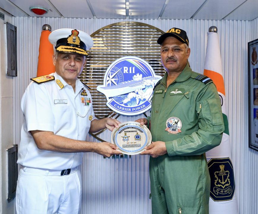 Air Marshal Surat Singh with Navy Officer