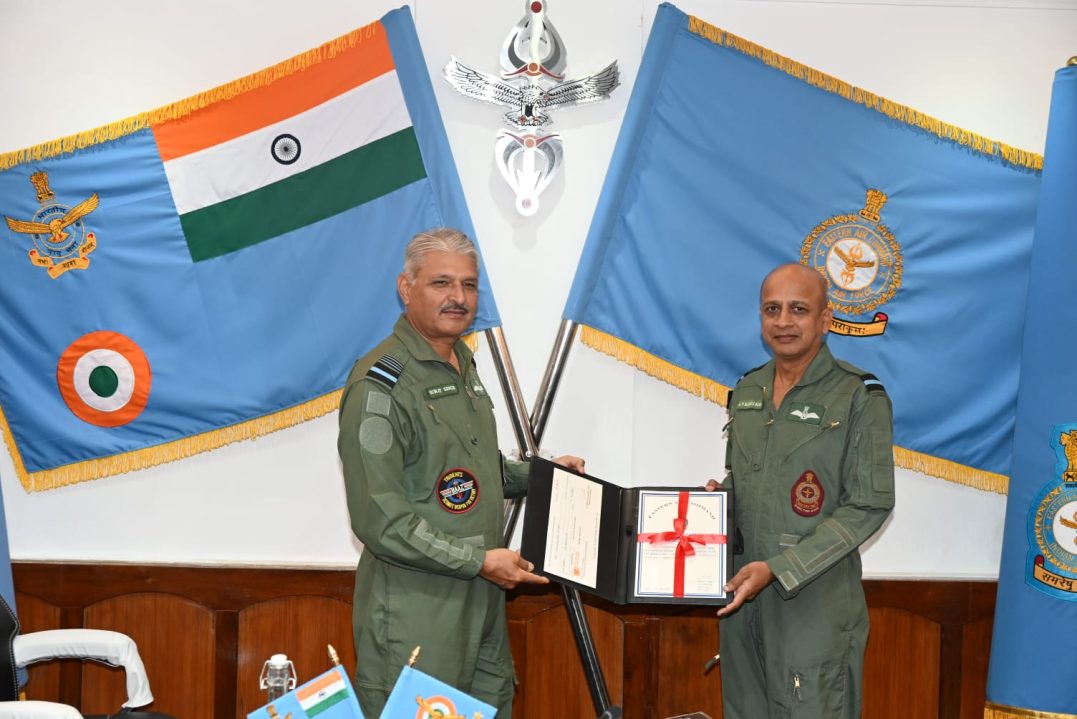 Air Marshal Surat Singh with Officer