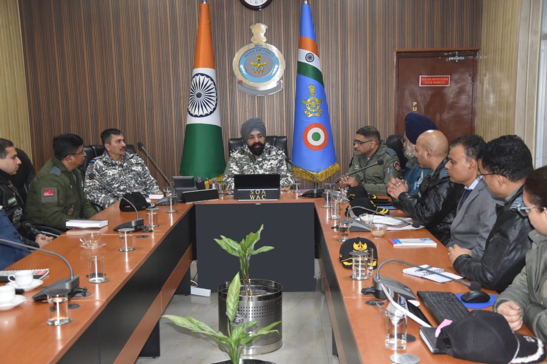 Air Vice Marshal Manmeet Singh Having Discussions