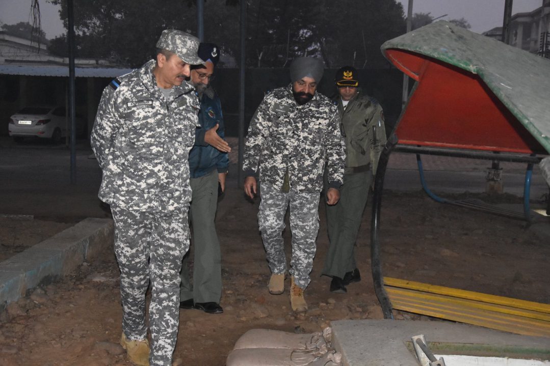 Air Vice Marshal Manmeet Singh Reviewing