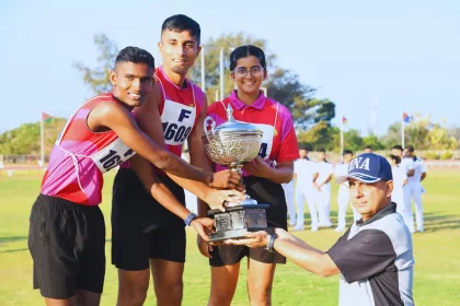 Cadets Receiving Trophy