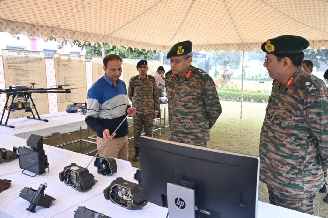Lt Gen Anindya Sengupta Reviewing