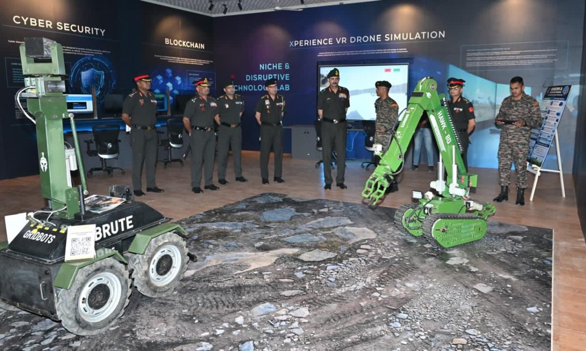 Lt Gen Devendra Sharma Reviewing