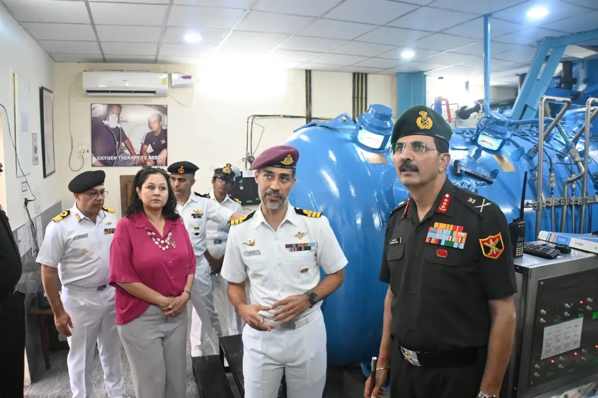 Lt Gen Devendra Sharma at INS Satavahana