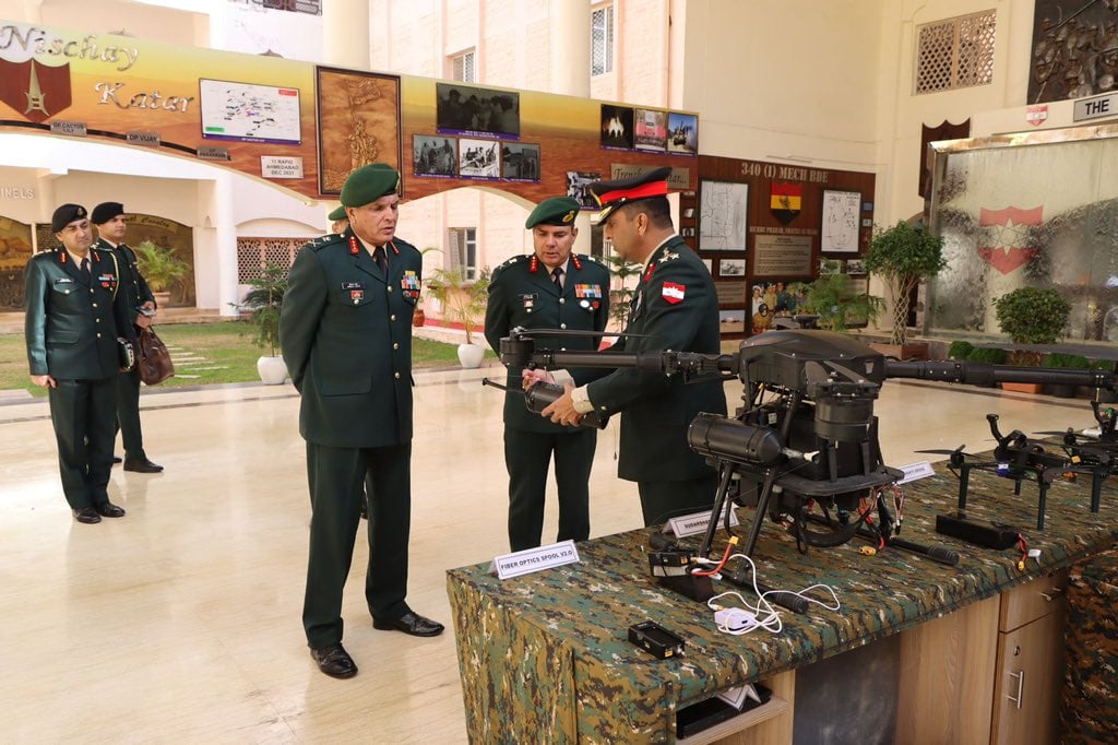 Lt Gen Dhiraj Seth Reviewing