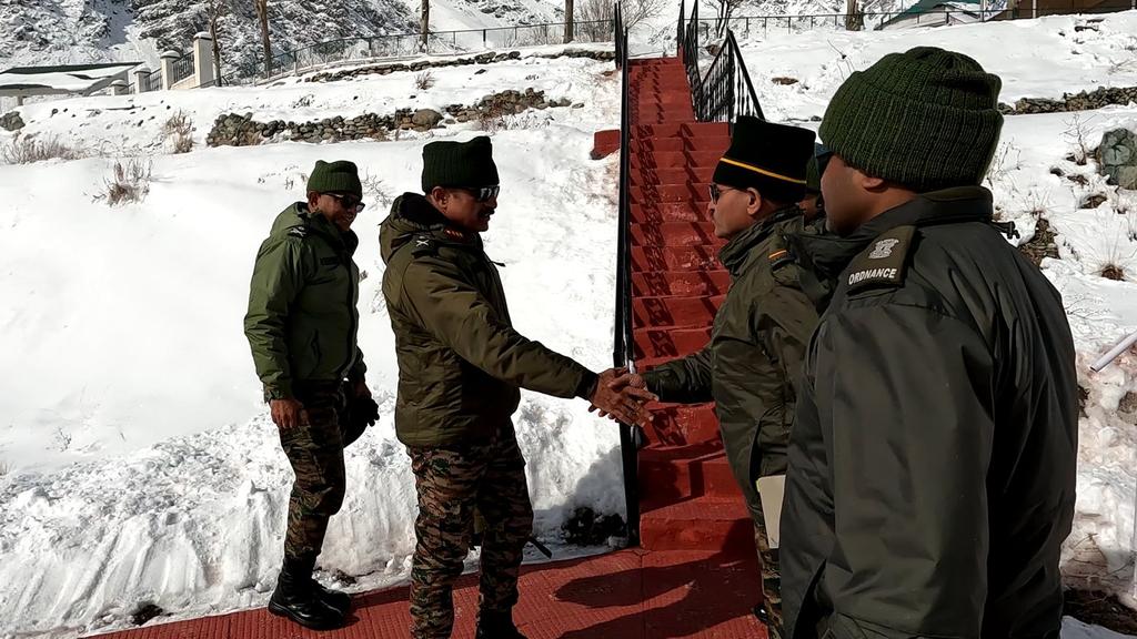 Lt Gen Hitesh Bhalla Shaking Hands
