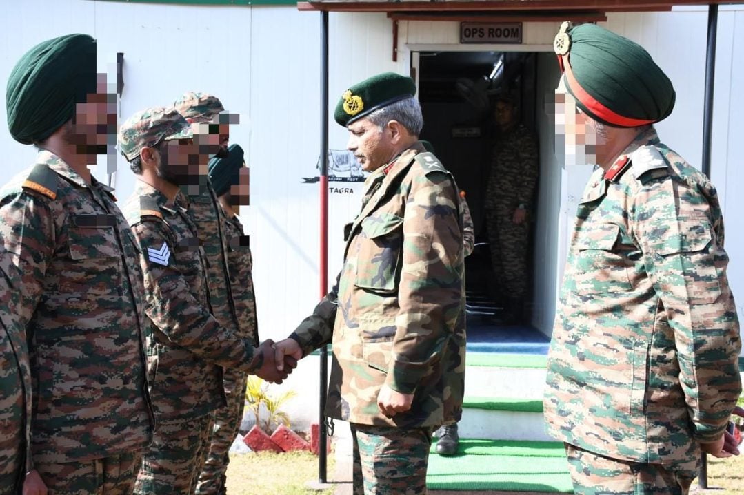 Lt Gen Manoj Kumar Katiyar Shaking Hands