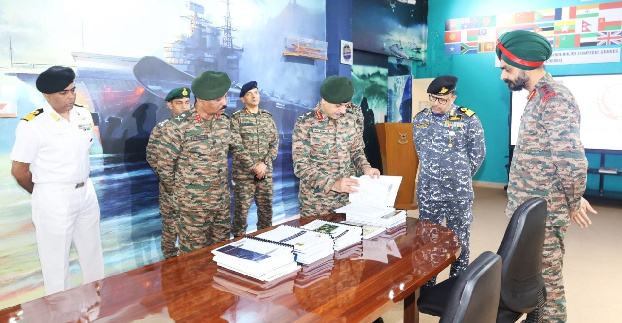 Lt Gen Minwalla Revieiwng